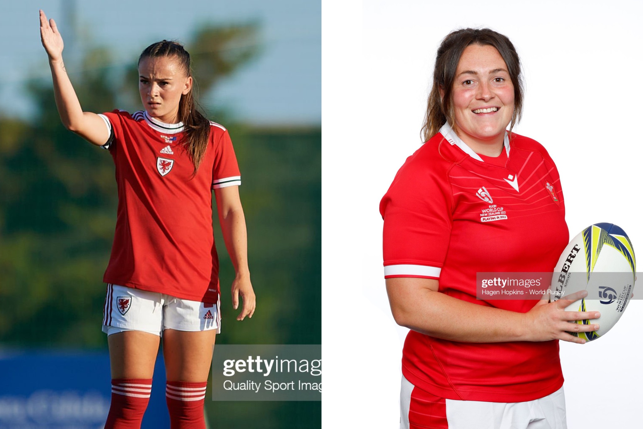 Lily Woodham, New Zealand v Wales - International Friendly. Cerys Hale, Wales Portraits - 2021 Rugby World Cup